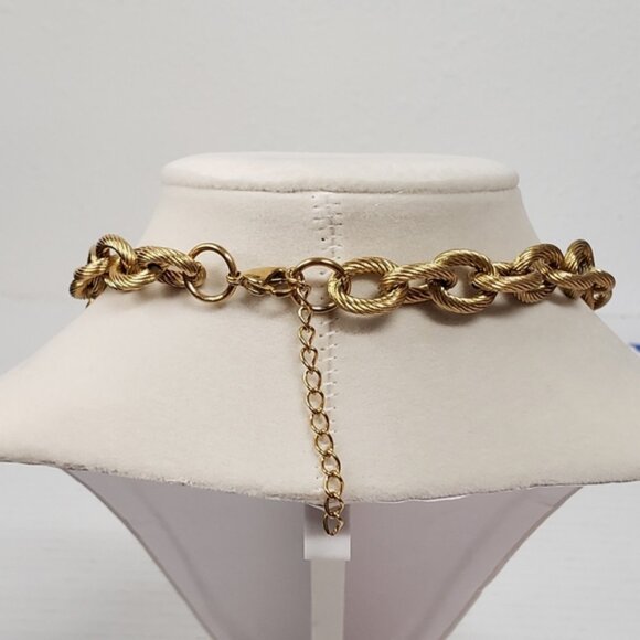 Louis Vuitton Lock & Key Gold with Unbranded CubanGeometry Stainless Steel Chain - Picture 4 of 10